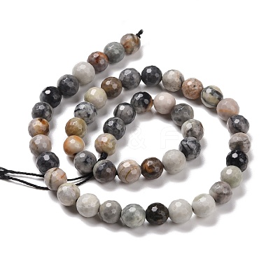 Natural Polychrome Jasper/Picasso Stone/Picasso Jasper Bead Strands G-E571-17A-1