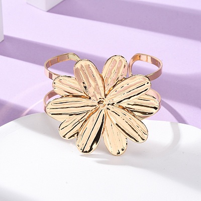 Alloy & Iron Cuff Bangles for Women LS-BJEW-F501-01A-KCG-1
