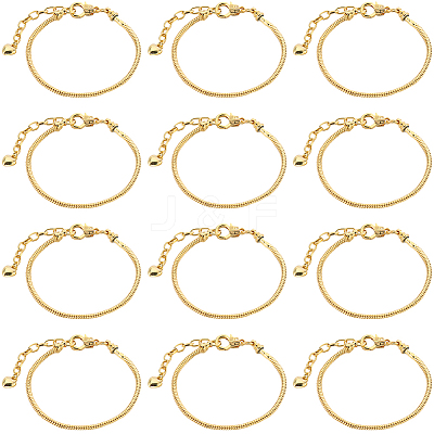 14Pcs Brass European Style Bracelet Making MAK-SP0001-02-1
