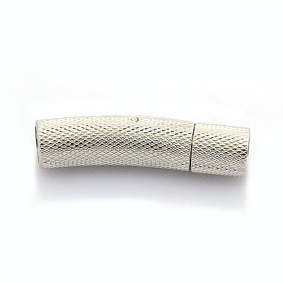 Tarnish Resistant Column 304 Stainless Steel Bayonet Necklace Clasps STAS-O035-5mm-02-1