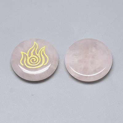 Natural Rose Quartz Cabochons G-T122-37D-1
