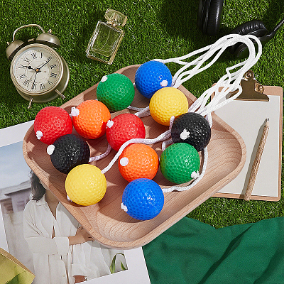 18Pcs 6 Colors PE Plastic Ladder Balls AJEW-MA0001-29-1
