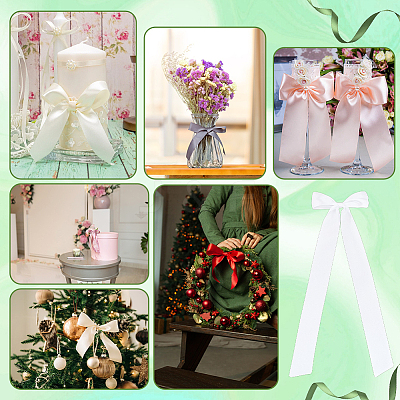 8Pcs Polyester Single Face Satin Ribbon Candle Holder Decoration HJEW-PH02150-1