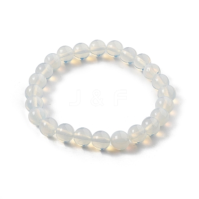 Synthetic Opalite Beaded Stretch Bracelets BJEW-Q692-47-8mm-1