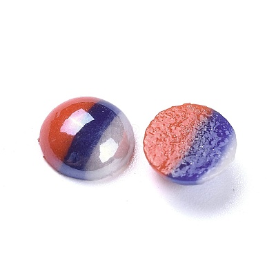 Opaque Glass Cabochons GGLA-S038-12F-8mm-1