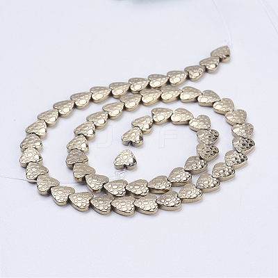 Electroplate Non-magnetic Synthetic Hematite Beads Strands G-J380-8mm-A01-F-1