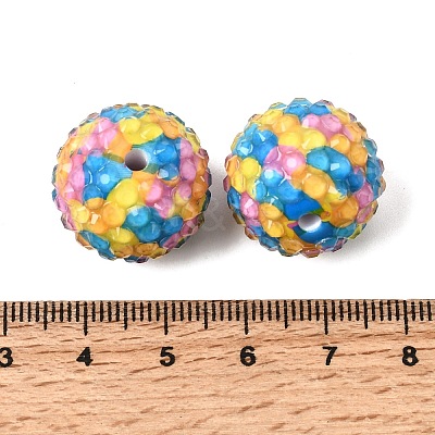 Opaque Acrylic & Resin Rhinestone Beads OACR-G062-02B-1