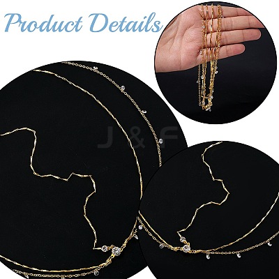 Alloy with Rhinestone Hair Chain DIY-WH20058-11G-1