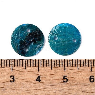 Spray Painted Natural Akoya Shell Connector Charms BSHE-S304-17E-1