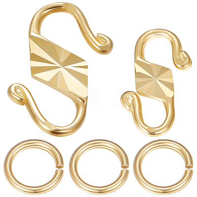 4Pcs 2 Size 925 Sterling Silver S-Hook Clasps FIND-BBC0002-74G-1
