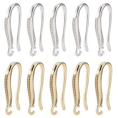 24Pcs 2 Colors Brass Earring Hooks KK-SC0006-54-1