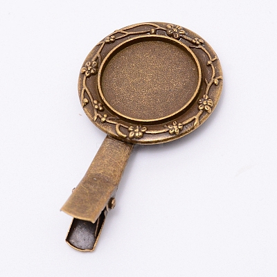 Zinc Alloy Alligator Hair Clip Findings PALLOY-WH0072-54AB-1