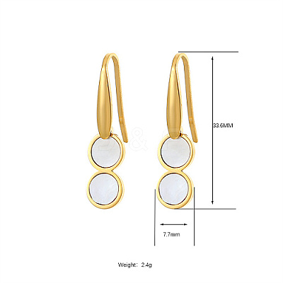 304 Stainless Steel Dangle Earrings VW1668-2-1