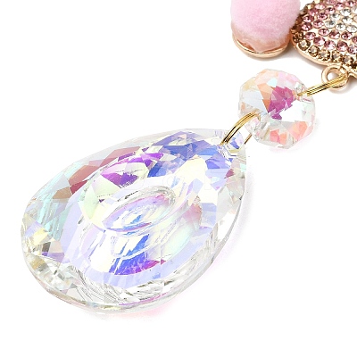 Alloy Rhinestones & Glass Charm Suncatchers HJEW-E013-01G-I-1