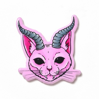 Halloween Printed Acrylic Pendants MACR-K330-09B-1