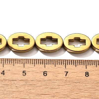 Electroplated Synthetic Non-magnetic Hematite Beads Strands G-L613-Z01-03E-1