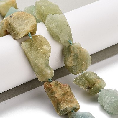 Raw Rough Natural Aquamarine Beads Strands G-K383-B01-01-1