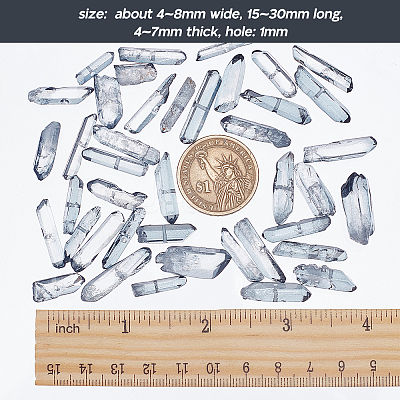 1 Strand Natural Quartz Crystal Beads Strands G-OC0002-54F-1
