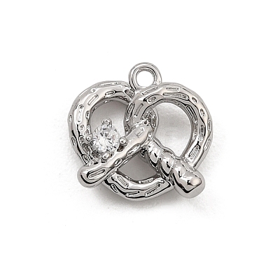 Brass Micro Pave Clear Cubic Zirconia Charms CU-CBA3D76-06P-1