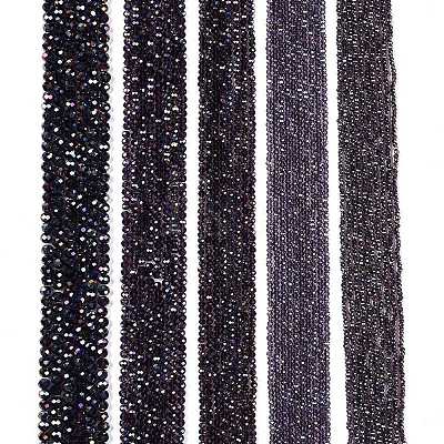 Electroplate Glass Beads Strands X-EGLA-A044-T6mm-B15-1