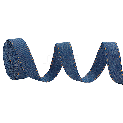 Synthetic Cotton Denim Ribbons for Bow Making SRIB-WH0011-270E-1
