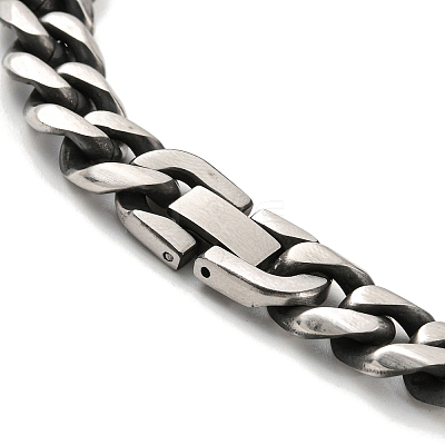 Non-Tarnish 201 Stainless Steel Curb Chain Bracelets BJEW-D030-03P-1
