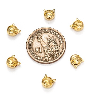 Tibetan Style Alloy Kitten Beads X-TIBEP-GC178-G-RS-1