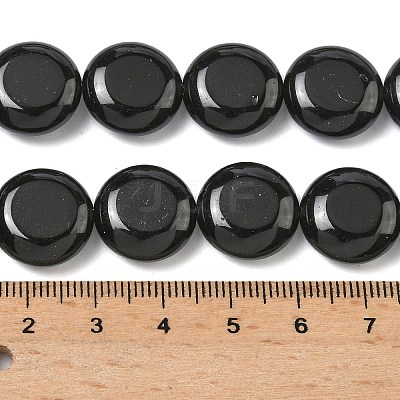 Natural Black Onyx Beads Strands G-L648-B21-15mm-1