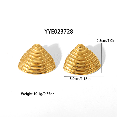 Irregular Texture Geometric 304 Stainless Steel Stud Earrings JR2524-2-1