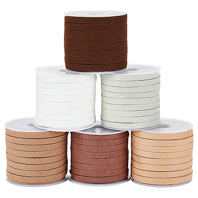 6 Rolls 6 Colors Faux Suede Cord LW-PH0002-30C-1