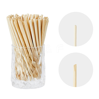 200Pcs 2 Styles Bamboo Pen for Rainbow Scratch Paper Art AJEW-FH0004-44-1