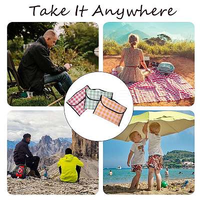Portable Tartan Patern Non Woven Picnic Mat JX572B-01-1