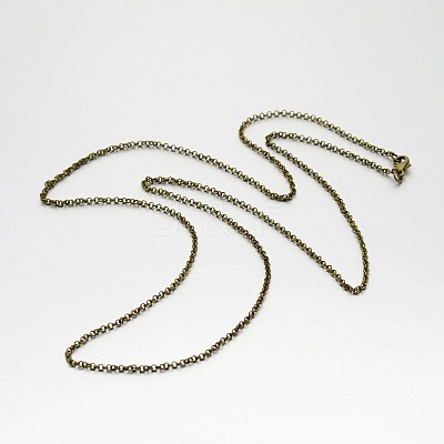 Iron Rolo Chain Necklace Making MAK-J009-41AB-1