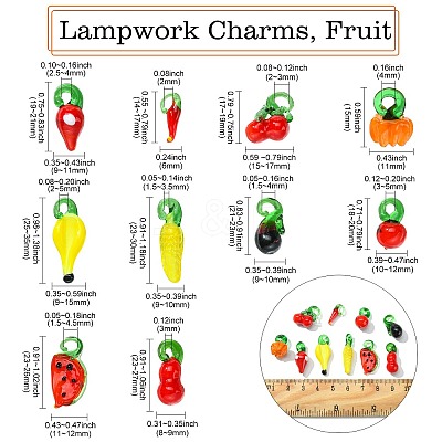 Thanksgiving Charms Lampwork Pendants LAMP-CJ0001-21-1