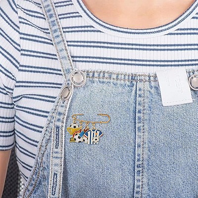 2Pcs Football Theme 304 Stainless Steel Brooches JEWB-YW00004-1