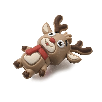 Christmas Theme Silicone Focal Beads SIL-L007-01G-1