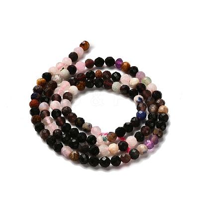 Natural & Synthetic Mixed Gemstone Beads Strands G-RM2025-A16-3mm-1