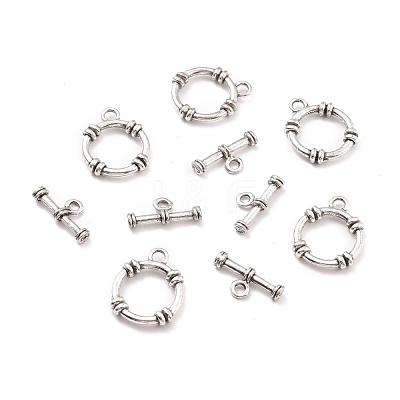 Tibetan Style Alloy Toggle Clasps PALLOY-P267-14AS-1
