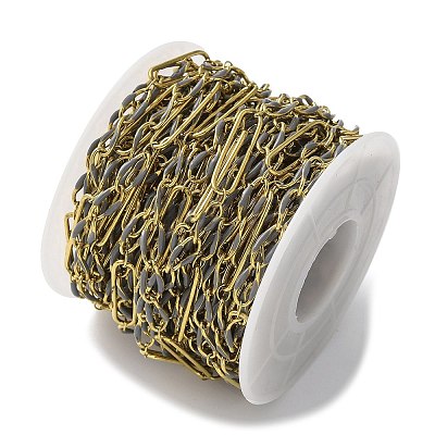 304 Stainless Steel Enamel Figaro Chains CHS-U003-02G-03-1