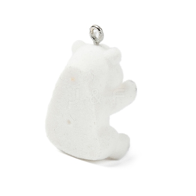 Flocky Opaque Resin Pendants RESI-G105-06B-1