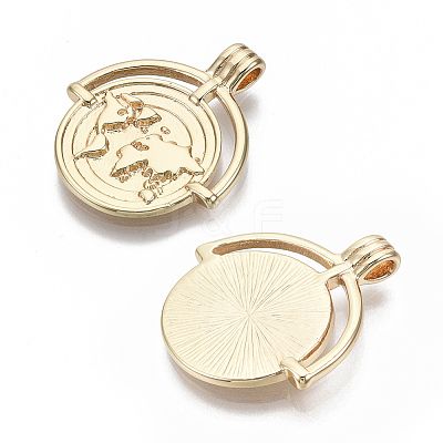 Brass Pendants X-KK-R126-024G-NF-1