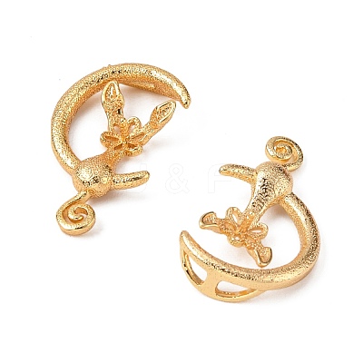 Brass Screw Eye Peg Bails Pendants KK-T062-105G-NF-1