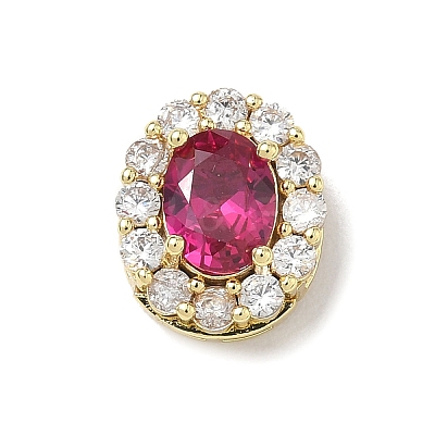 Brass Micro Pave Cubic Zirconia Pendants KK-A300-07G-01-1