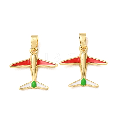 Brass Enamel Pendants KK-CBA76C6-01G-B-1