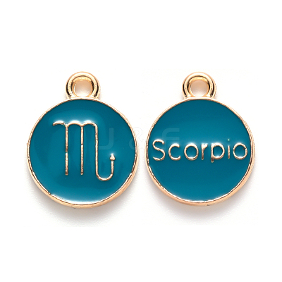Alloy Enamel Pendants X-ENAM-S124-01B-05L-1