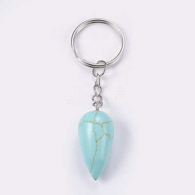 Synthetic Turquoise Keychain KEYC-P041-B03-1