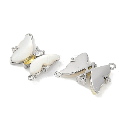 Brass Micro Pave Cubic Zirconia Pendants KK-U043-31P-01-1