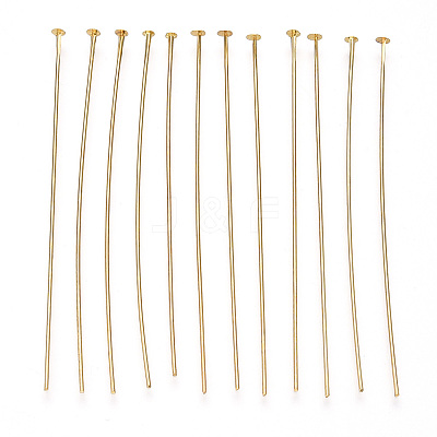 Brass Flat Head Pins KK-G331-11-0.7x63-1