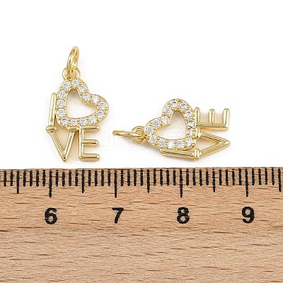 Brass Micro Pave Cubic Zirconia Pendants KK-A269-55G-1