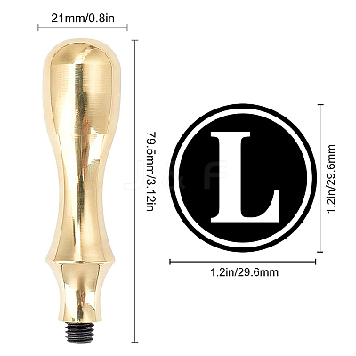 1Pc Golden Tone Brass Stamp Head DIY-CP0008-98J-1